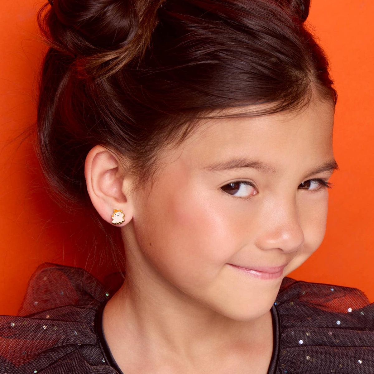 Glitter Ghost | Halloween | Stud Earrings for Girls