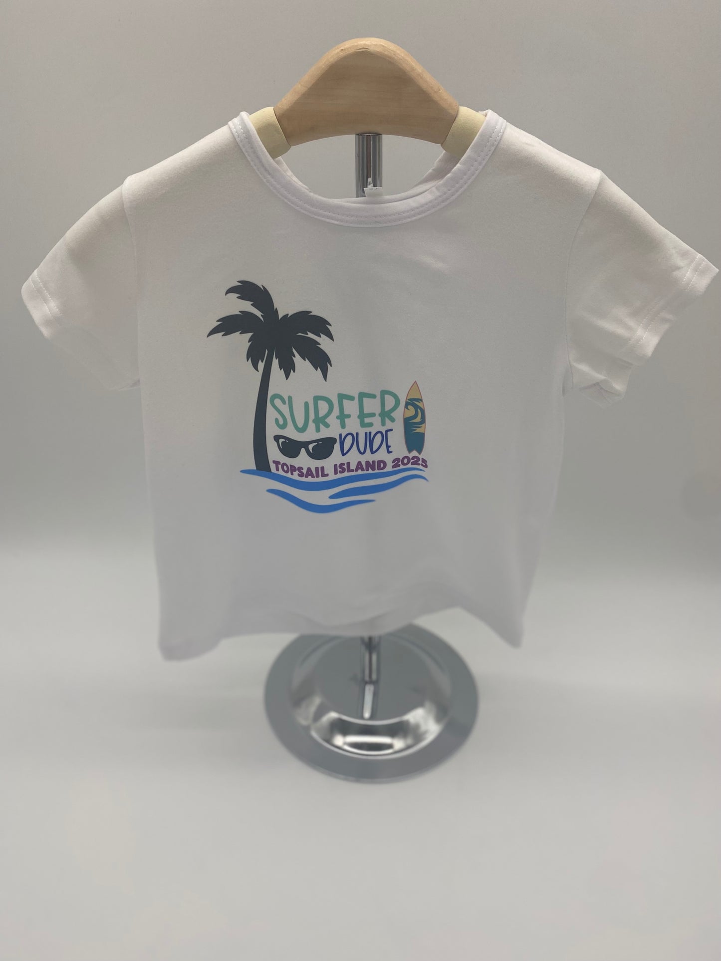 Surfer Dude T-Shirt Topsail Beach 2025 Edition | Size: 2T ππββοΈ