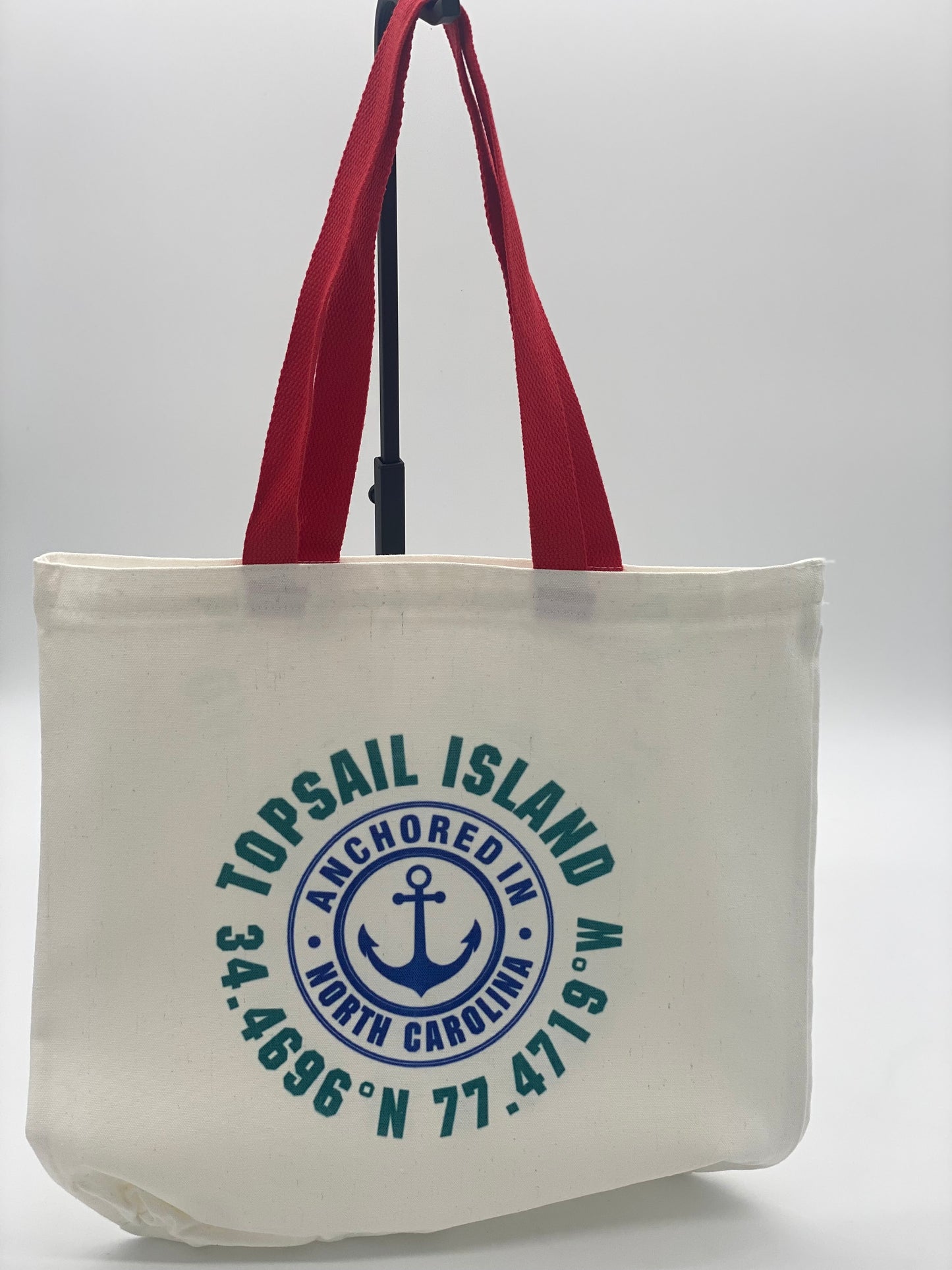 Topsail Island Canvas Tote Bag – Nautical Canvas Beach Bag | Coastal Gift 💙