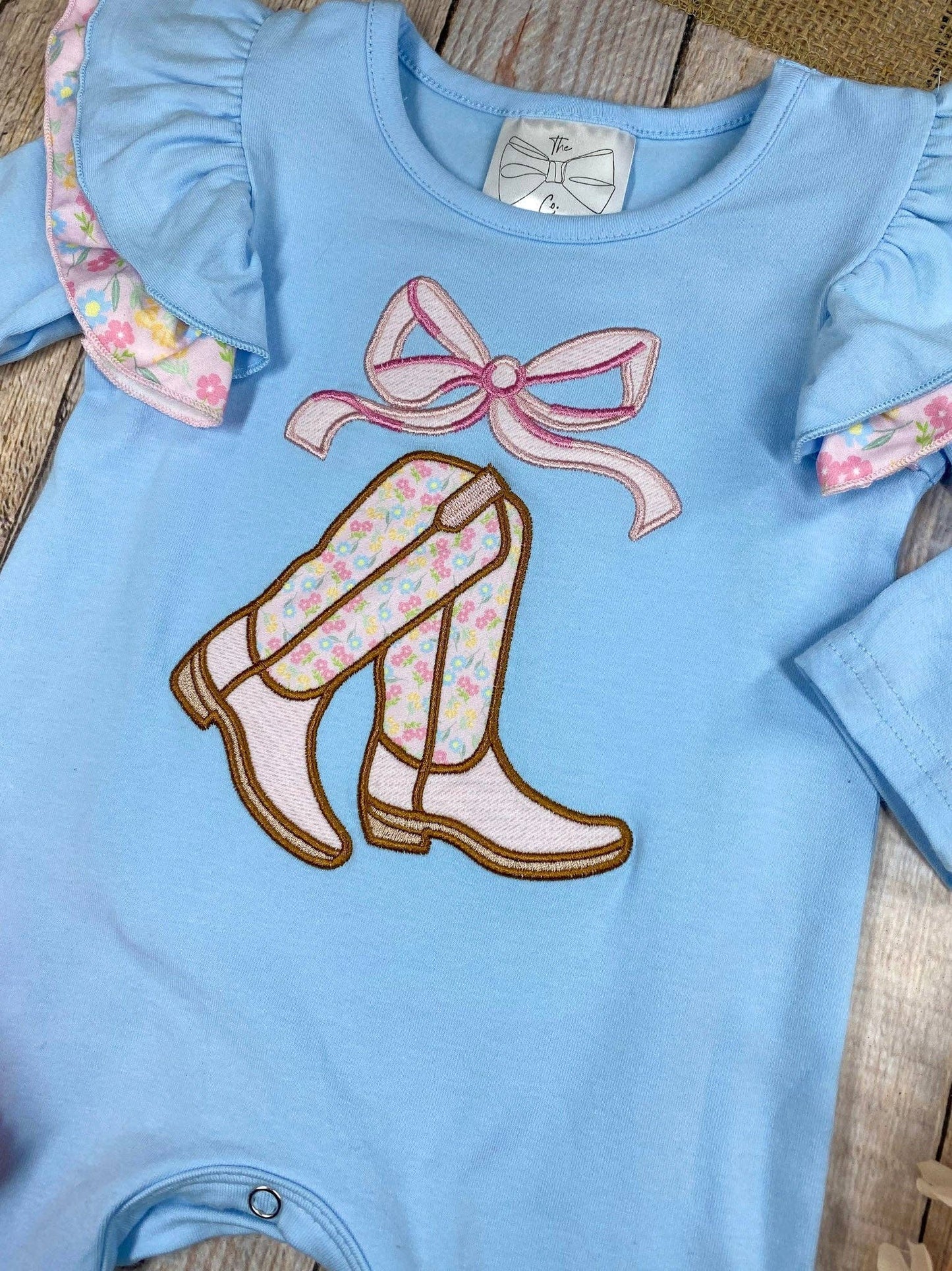 Boots & Bows Western Fall Infant Romper