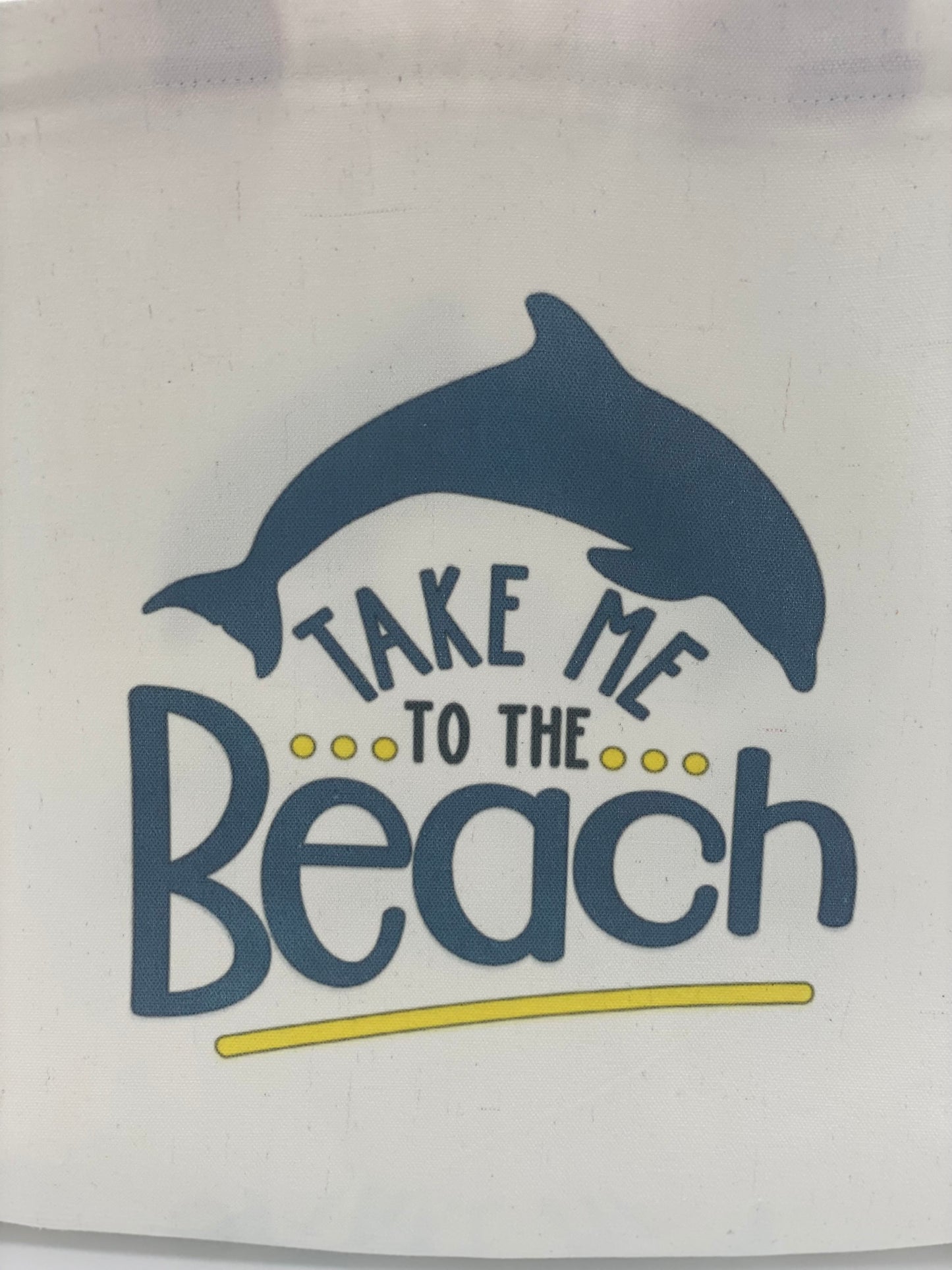 Take Me to the Beach – Dolphin Tote Bag with Pink Straps | Fun & Stylish Beach Accessory