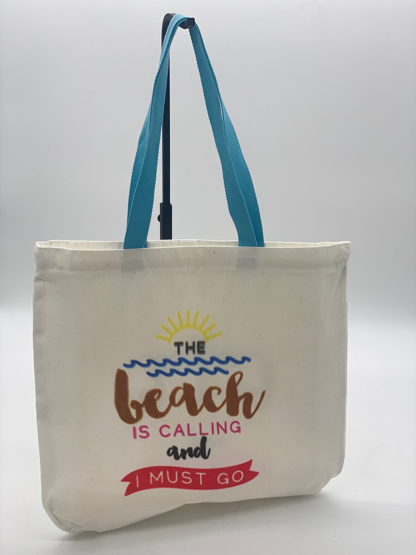 Stylish Beach Tote Bag with Motivational Quote