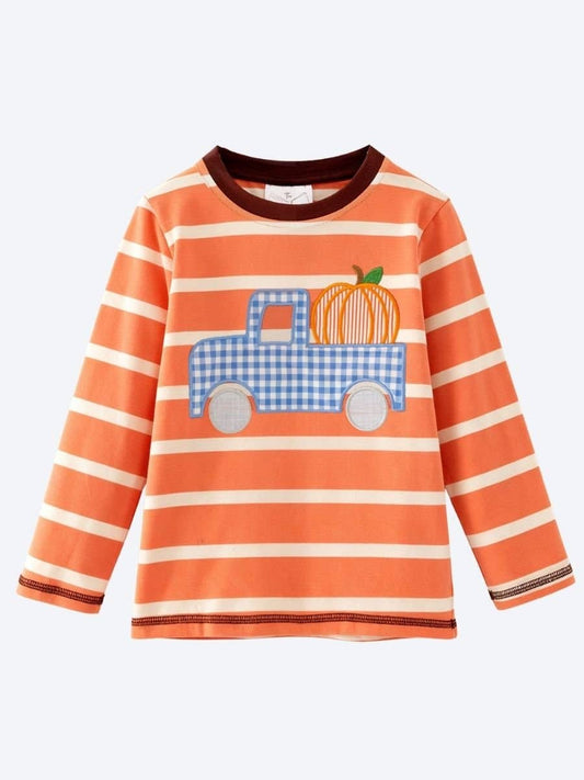 Pumpkin Hauler Boys Long Sleeve Shirt