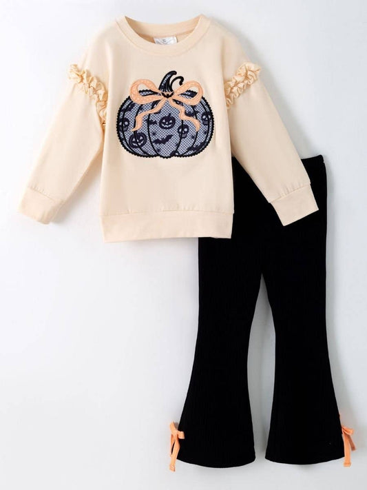 Spooky Pumpkin Bell Bottom Set