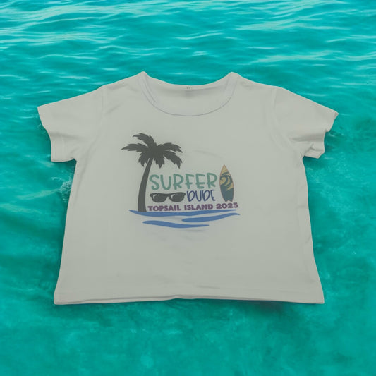 Surfer Dude T-Shirt Topsail Beach 2025 Edition | Size: 2T 🌊🏄‍♂️