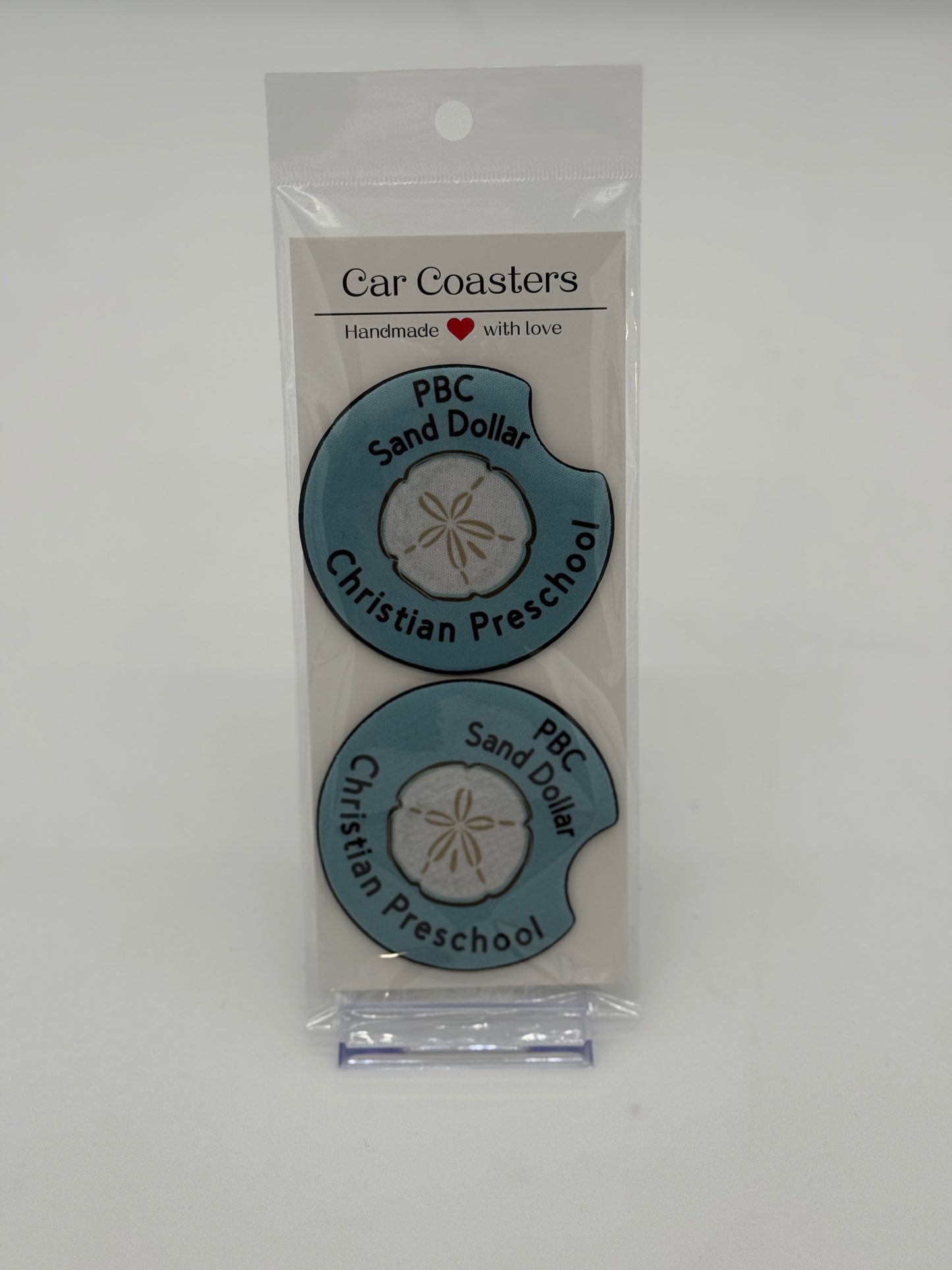 Sand Dollar Car Coasters - Set of 2