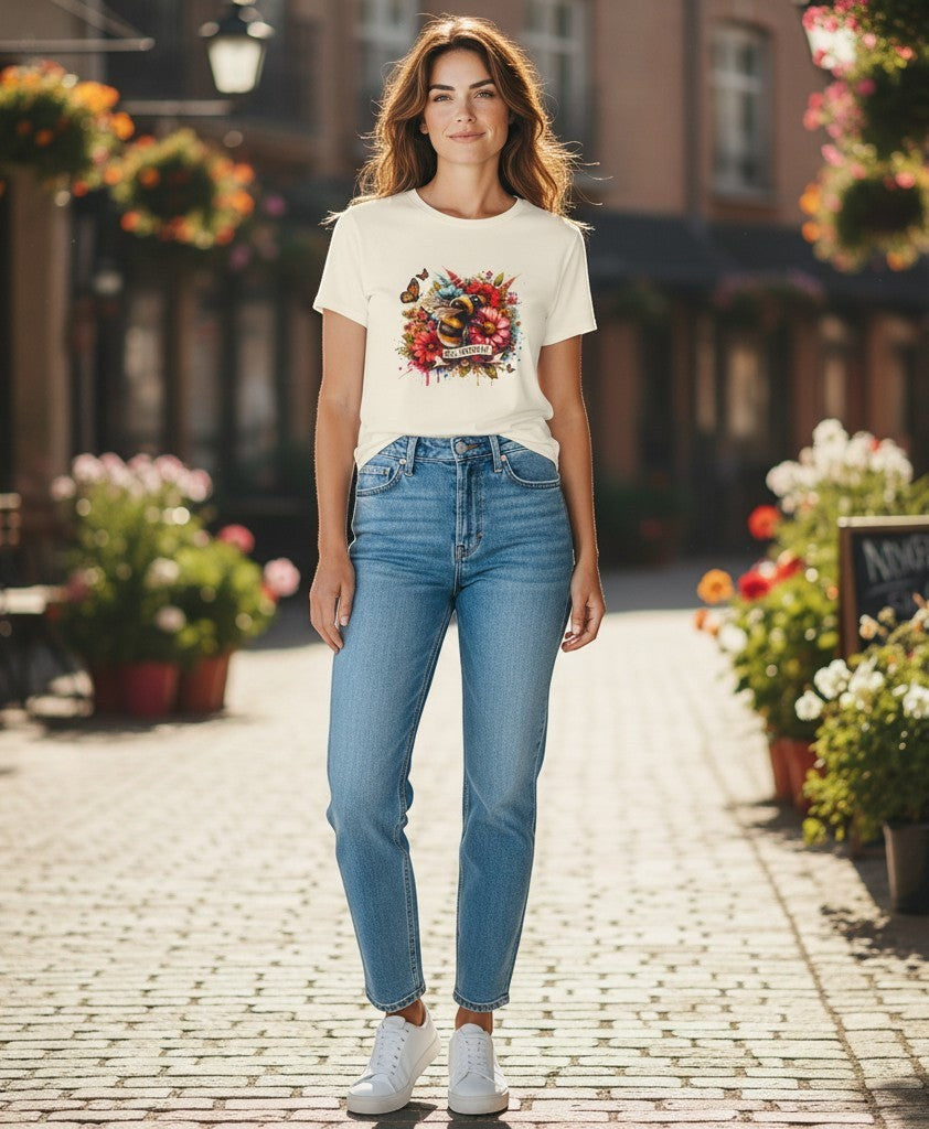 Bee Yourself Tee – available in Yellow & Off White