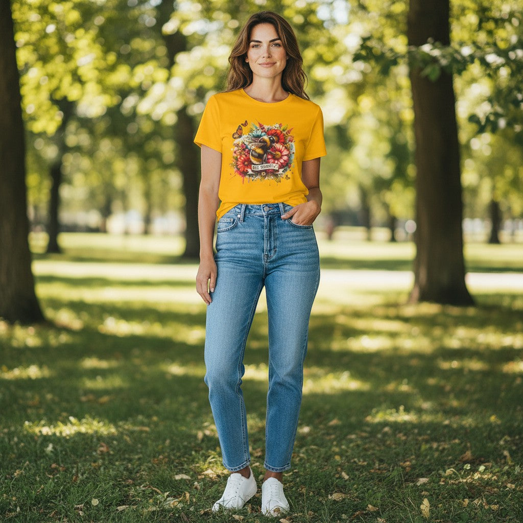 Bee Yourself Tee – available in Yellow & Off White