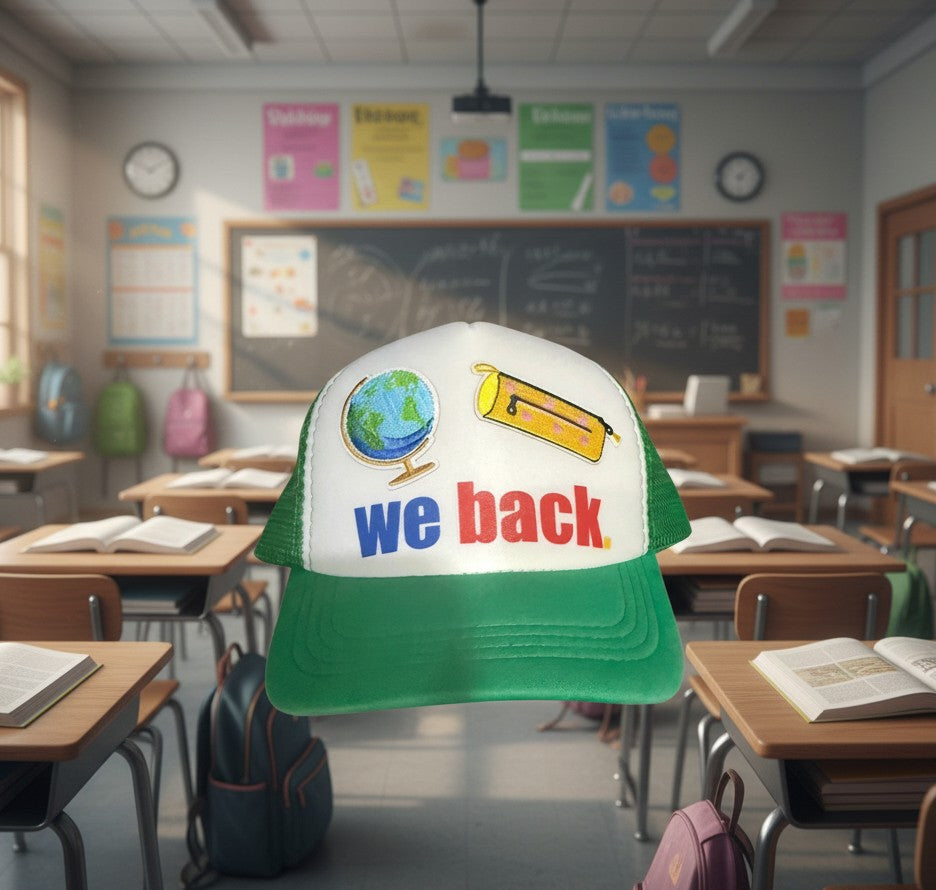 Kids "We Back" Mesh Snapback Trucker Hat | Multiple Colors & Designs
