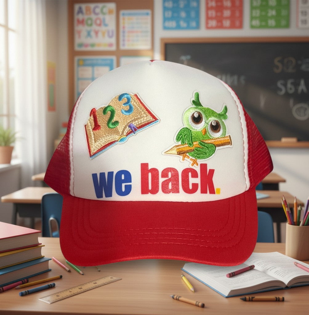 Kids "We Back" Mesh Snapback Trucker Hat | Multiple Colors & Designs
