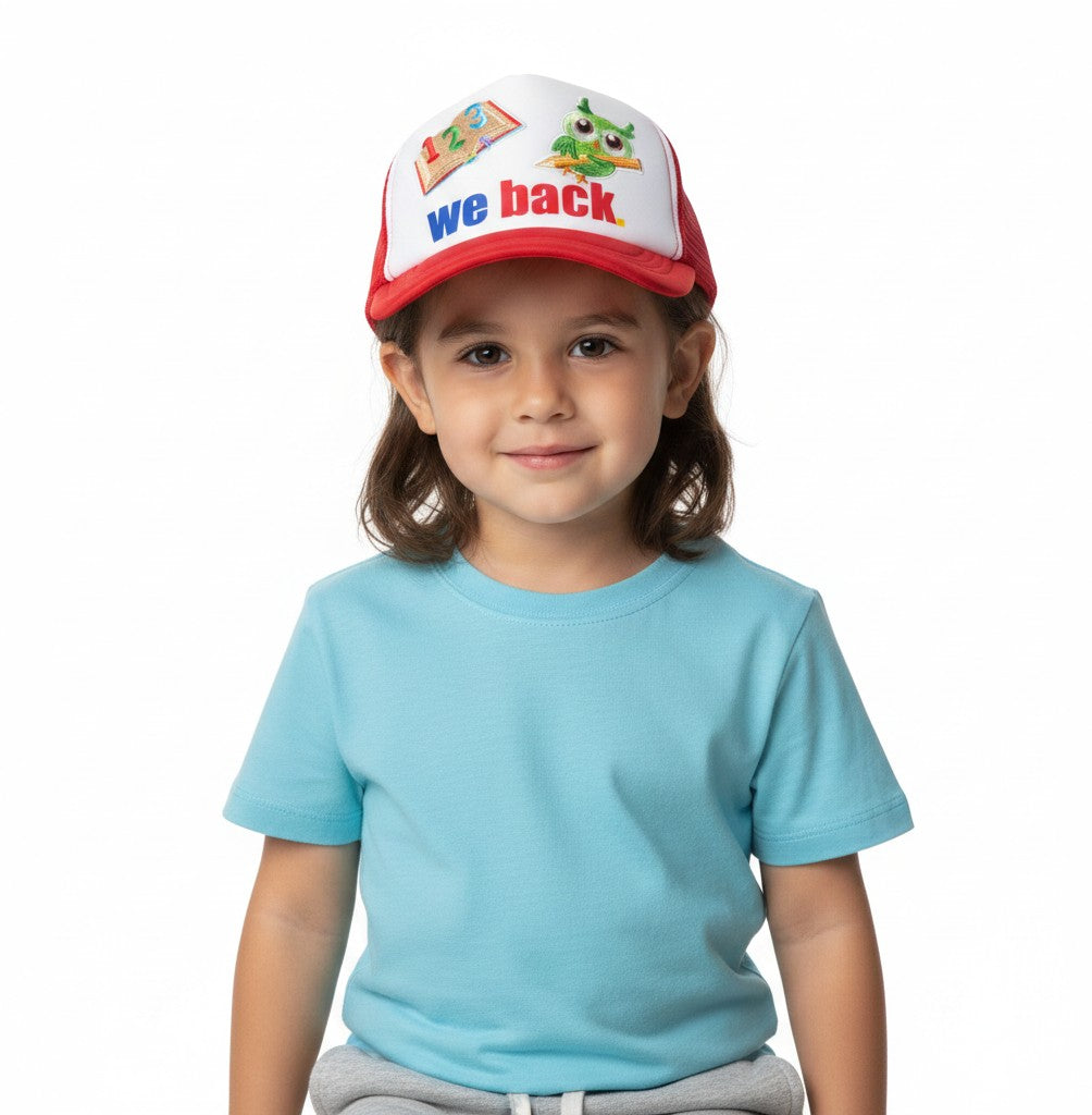 Kids "We Back" Mesh Snapback Trucker Hat | Multiple Colors & Designs