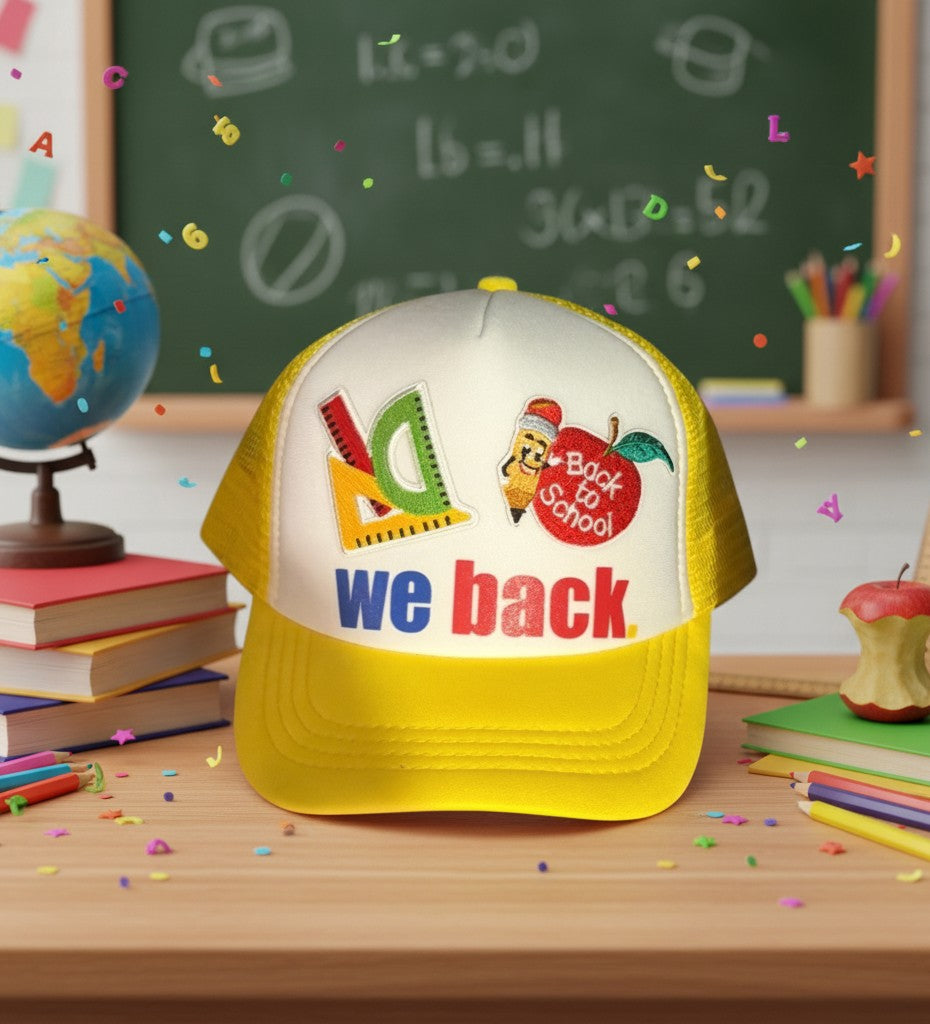 Kids "We Back" Mesh Snapback Trucker Hat | Multiple Colors & Designs