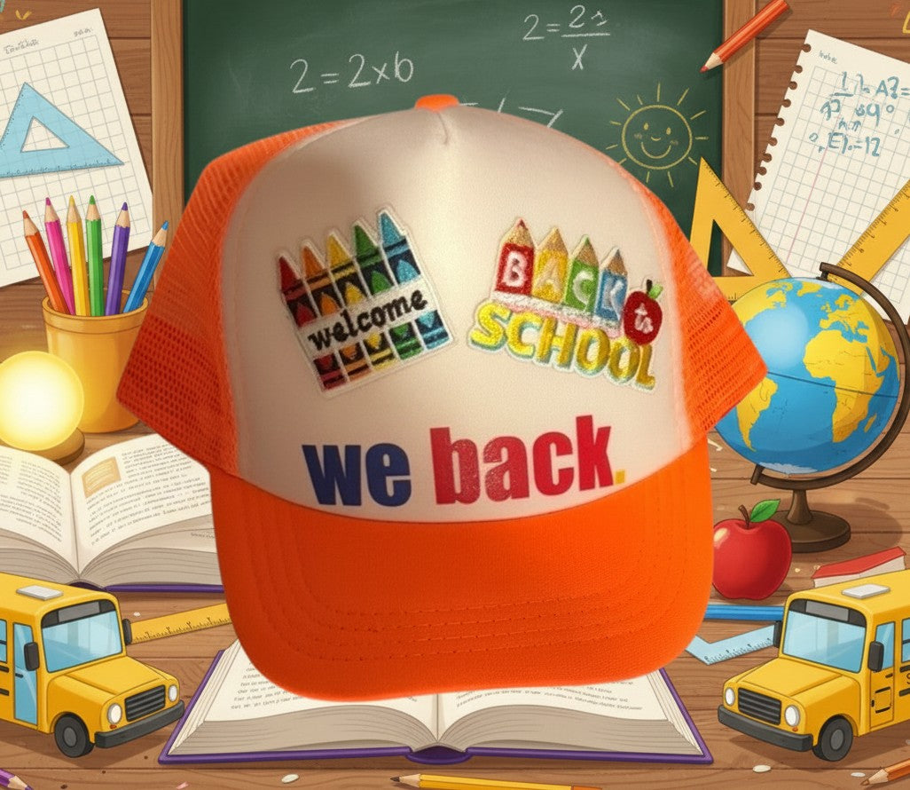Kids "We Back" Mesh Snapback Trucker Hat | Multiple Colors & Designs