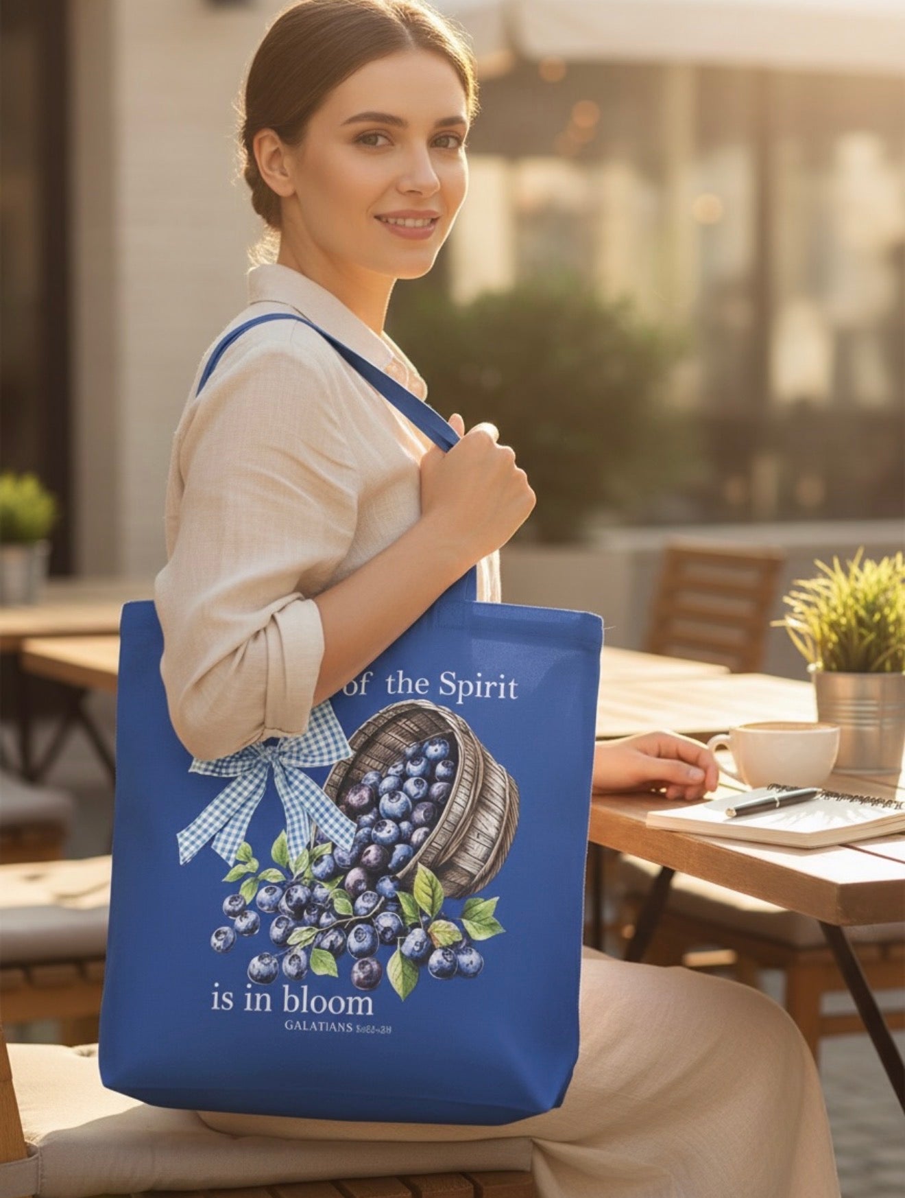 Red White and Blueberries Tote Bag | Fruit of The Spirit Tote Bag |Summer Closeout