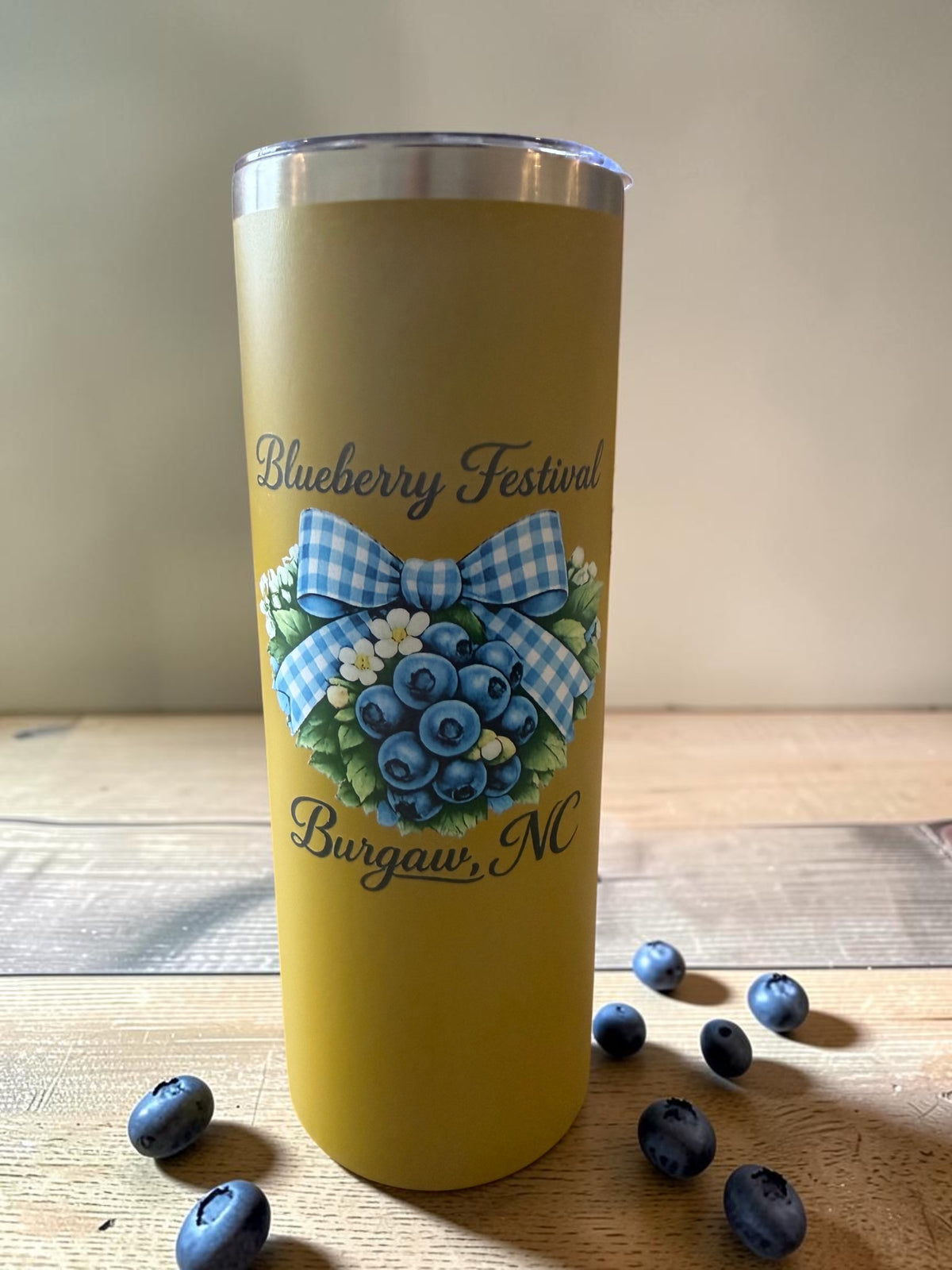 Burgaw NC Blueberry Festival 11 oz Skinny Tumbler – Front & Back Design