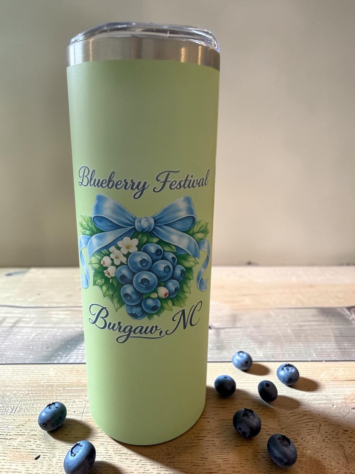 Burgaw NC Blueberry Festival 11 oz Skinny Tumbler – Front & Back Design