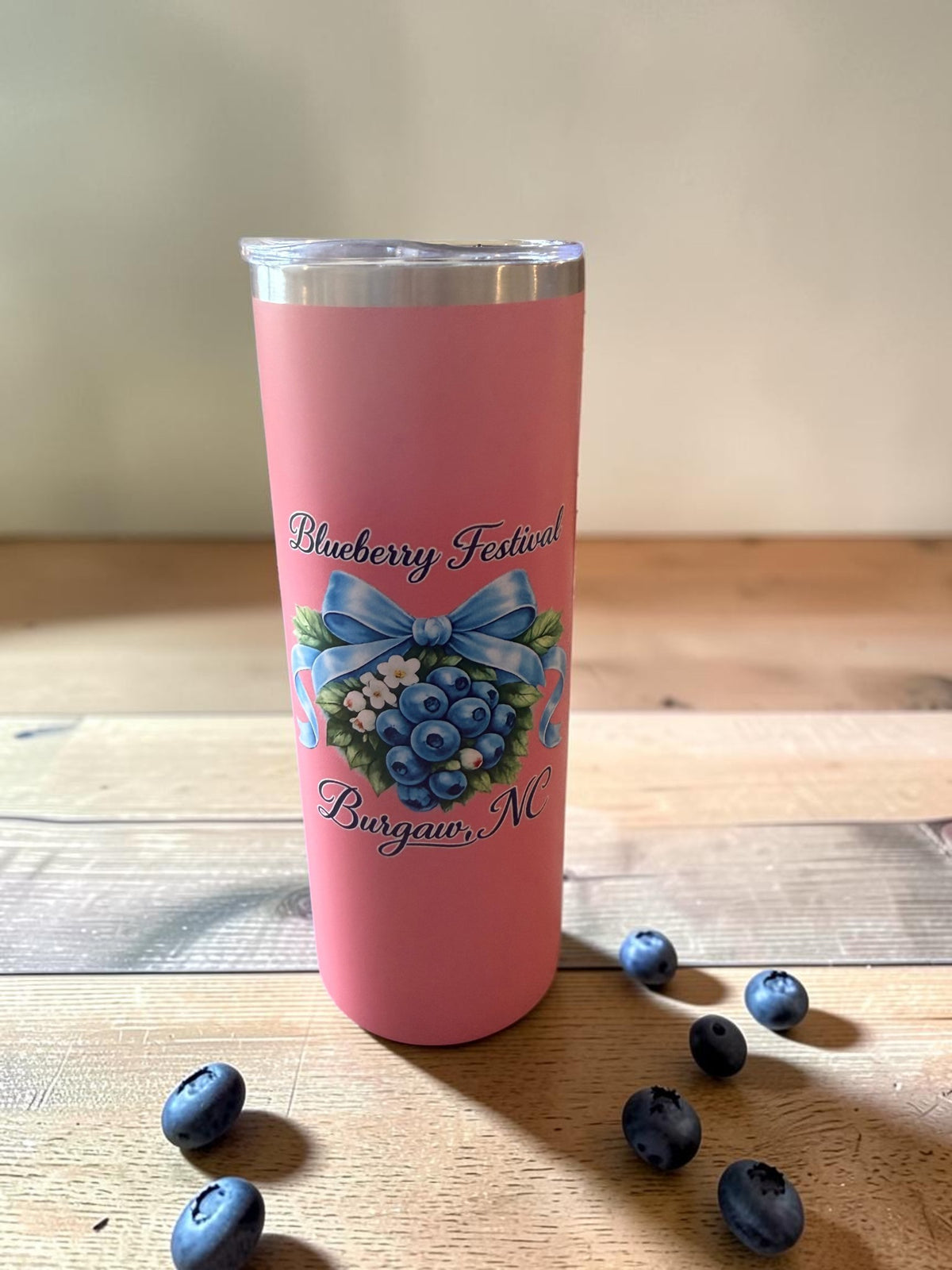 Burgaw NC Blueberry Festival 11 oz Skinny Tumbler – Front & Back Design