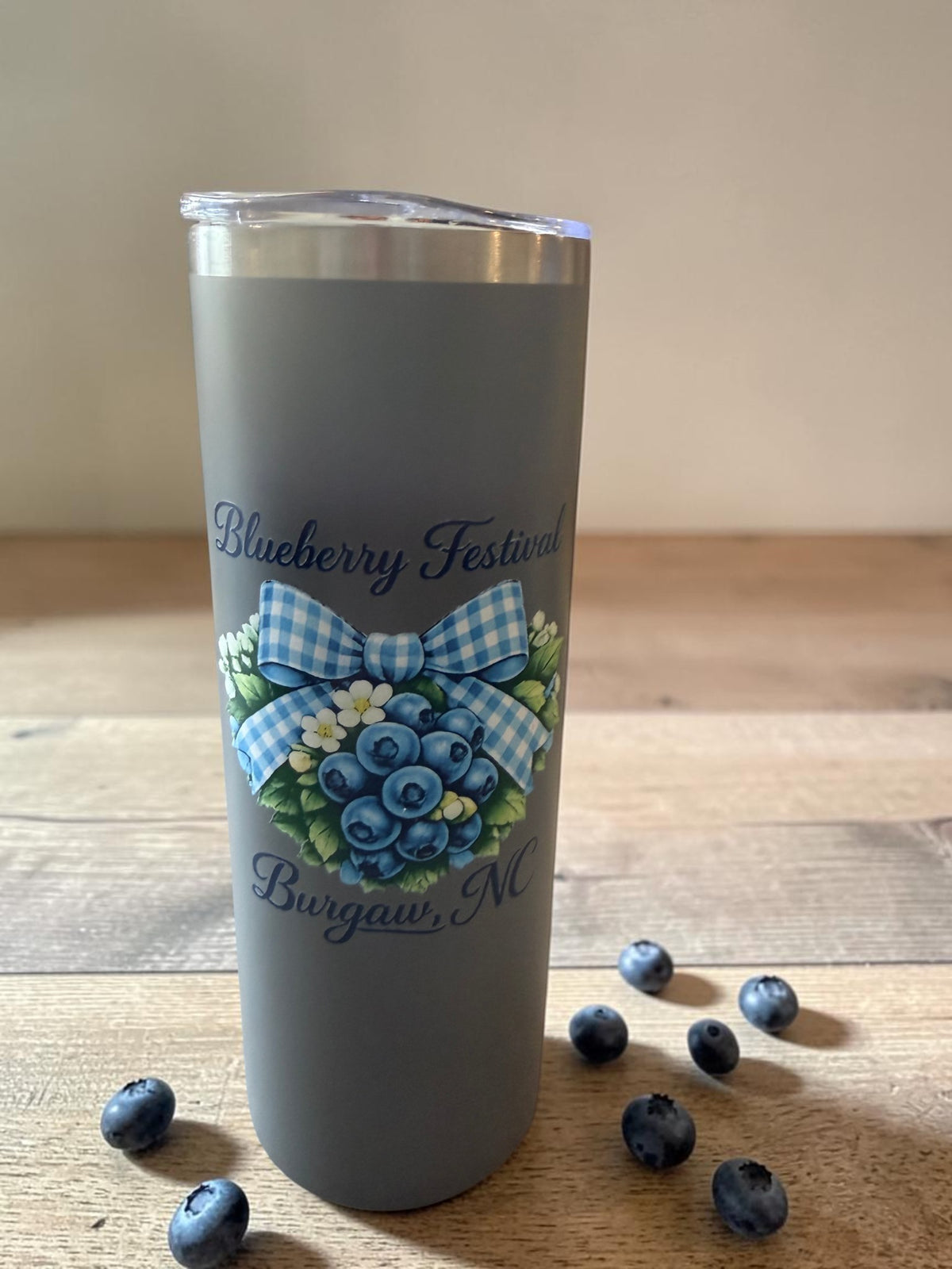 Burgaw NC Blueberry Festival 11 oz Skinny Tumbler – Front & Back Design