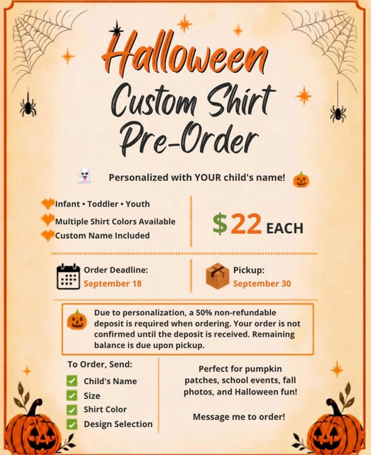 Halloween Custom Shirt Pre-Order