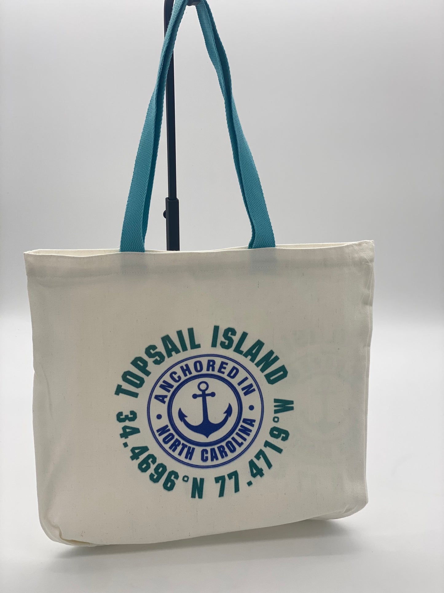 Topsail Island Canvas Tote Bag – Nautical Canvas Beach Bag | Coastal Gift 💙