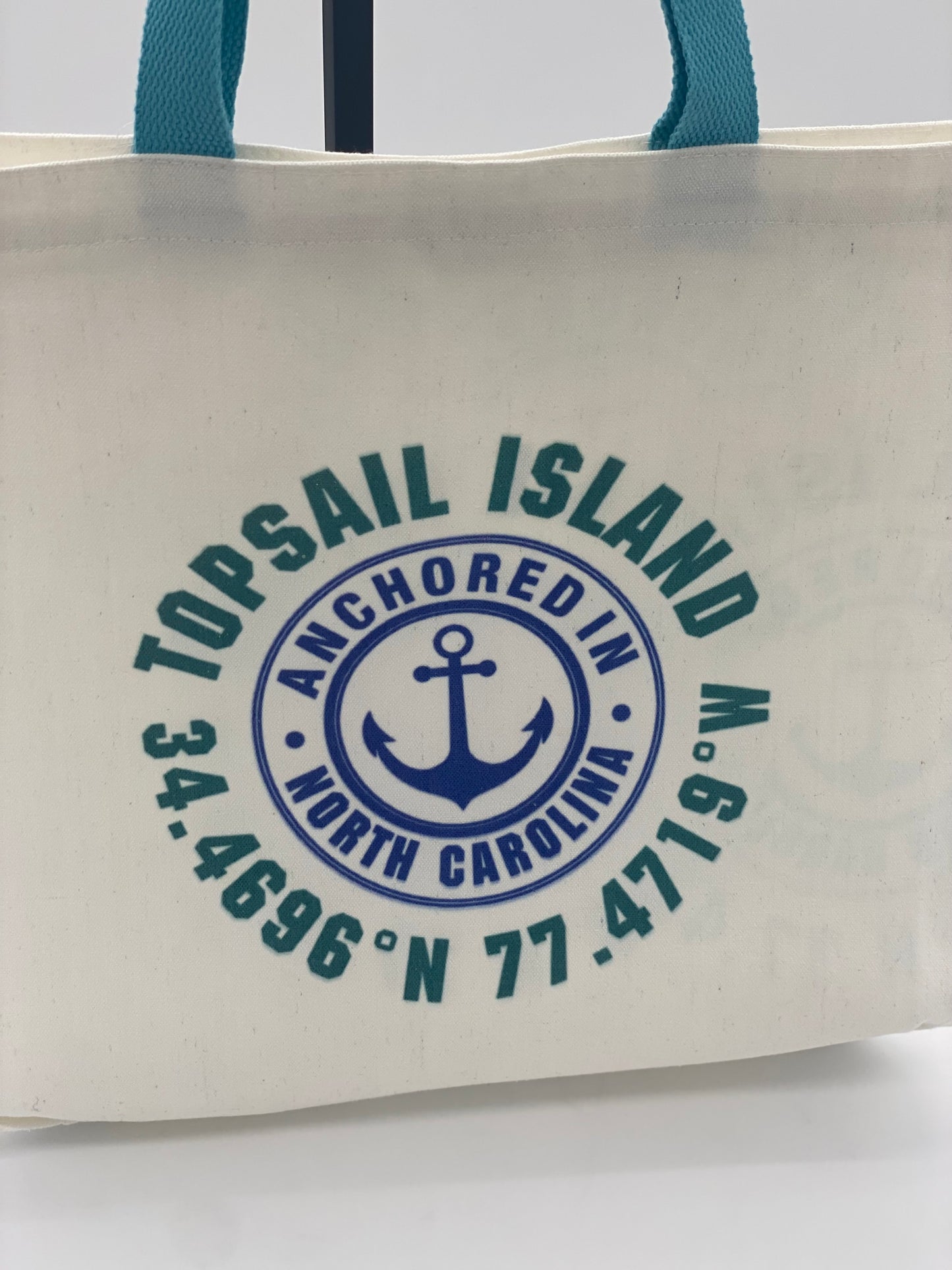 Topsail Island Canvas Tote Bag – Nautical Canvas Beach Bag | Coastal Gift 💙
