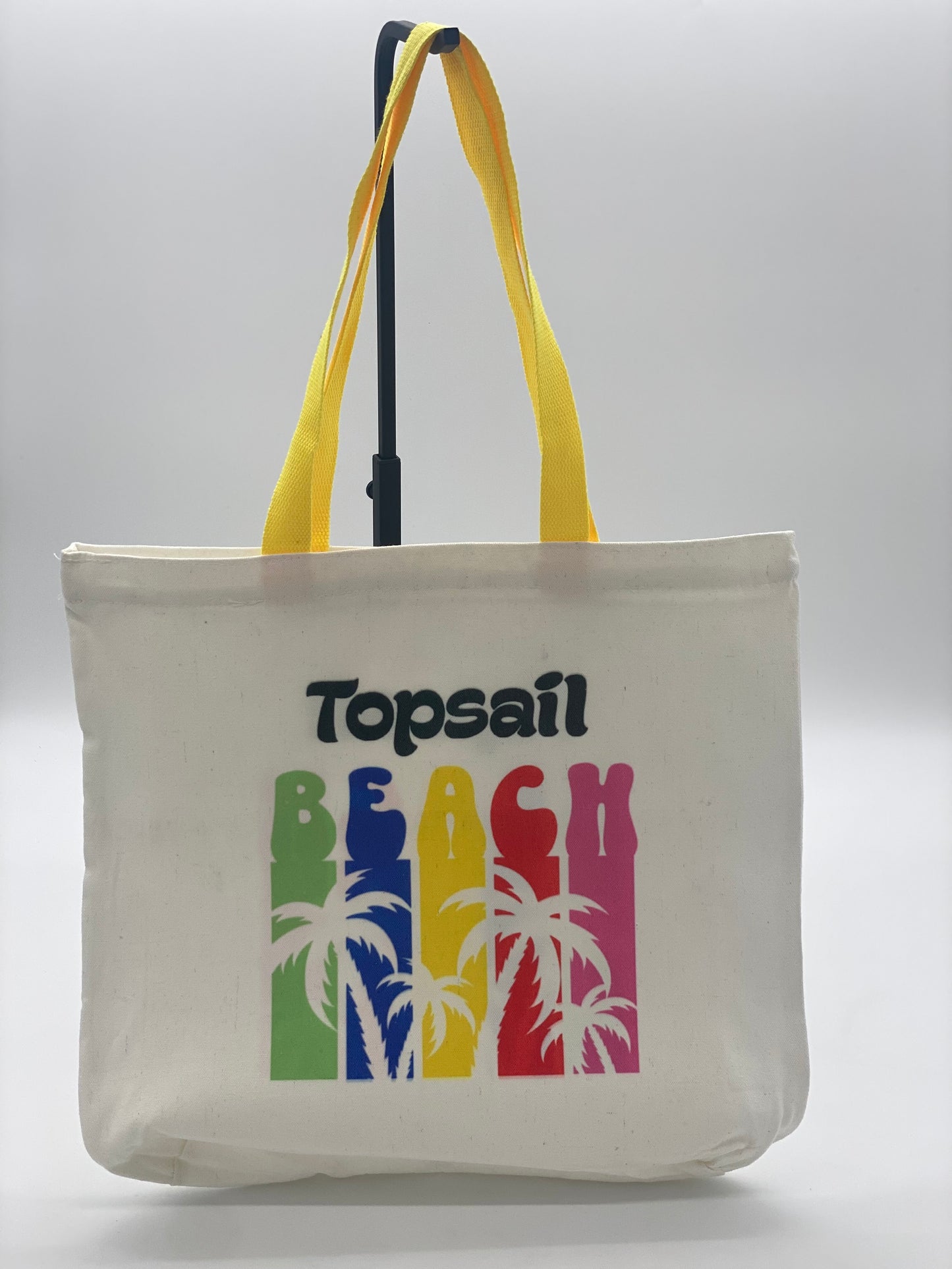 Topsail Beach Canvas Tote Bag – Stylish & Colorful Beach Accessory | Coastal Gift 💙
