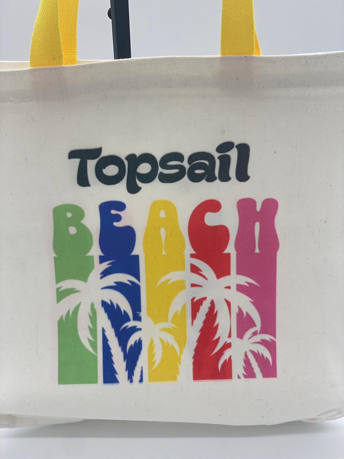 Topsail Beach Canvas Tote Bag – Stylish & Colorful Beach Accessory | Coastal Gift 💙