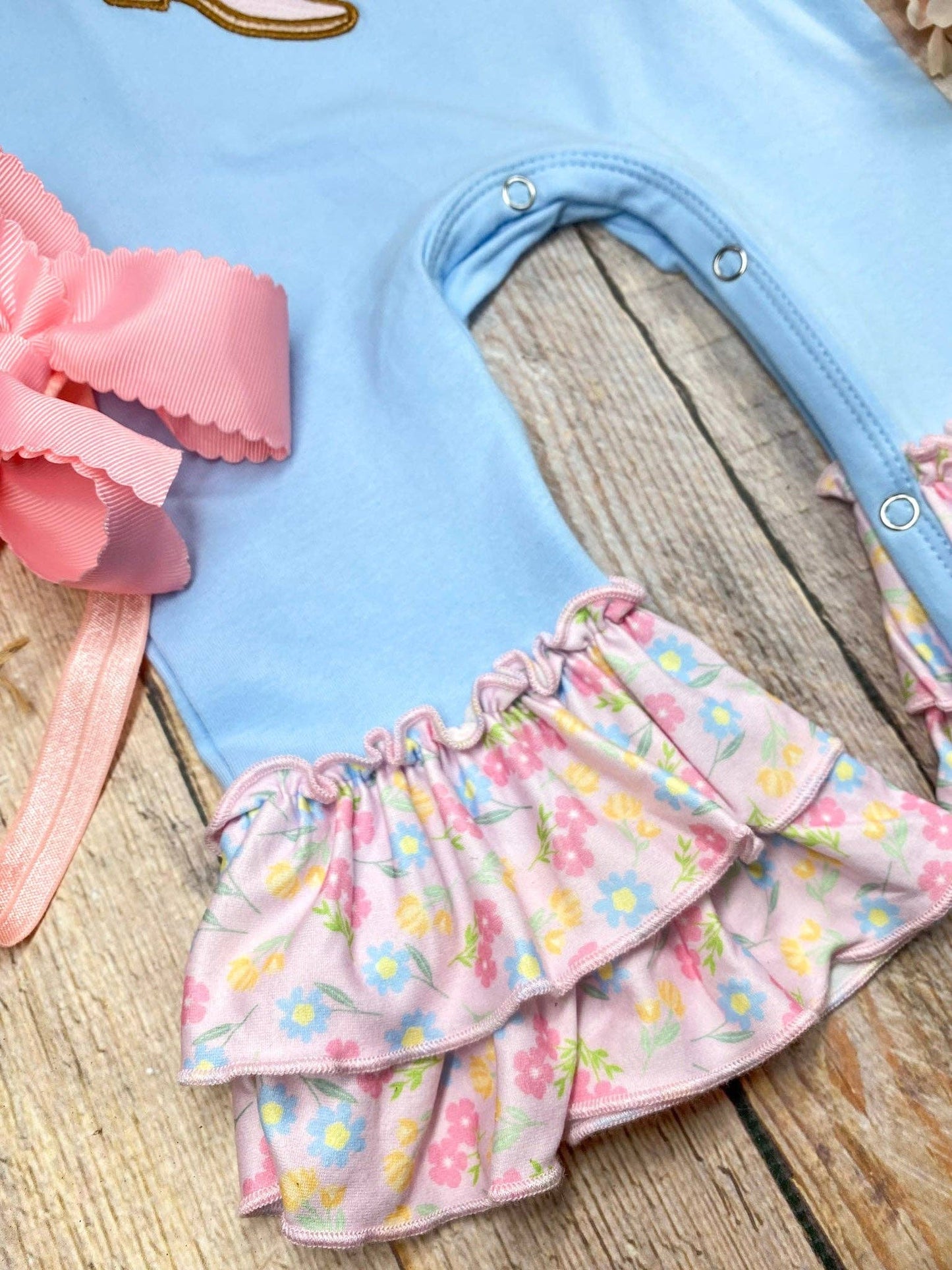 Boots & Bows Western Fall Infant Romper