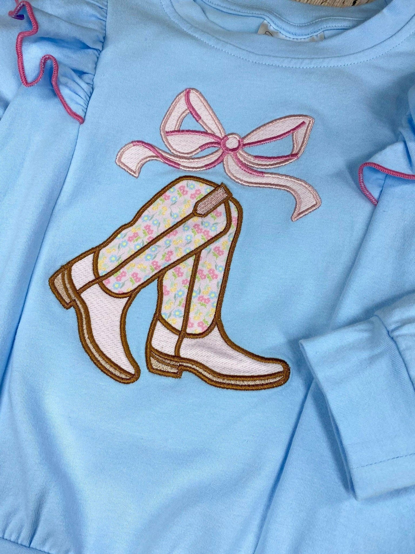 Boots and Bows Western Bell Bottom Set